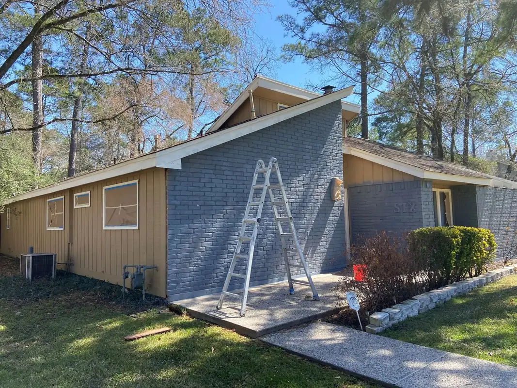 Home exterior before painting in The Woodlands, TX