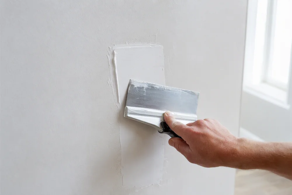 Drywall repair before interior painting in The Woodlands, TX
