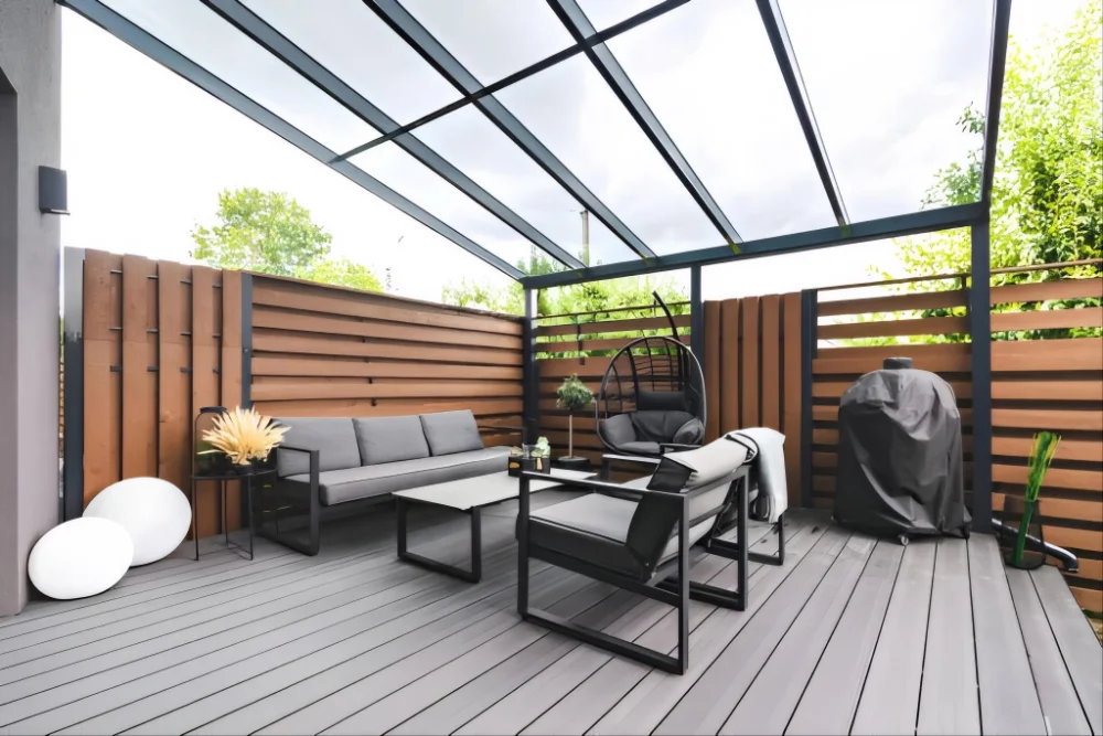 Fence and patio painting in The Woodlands, TX