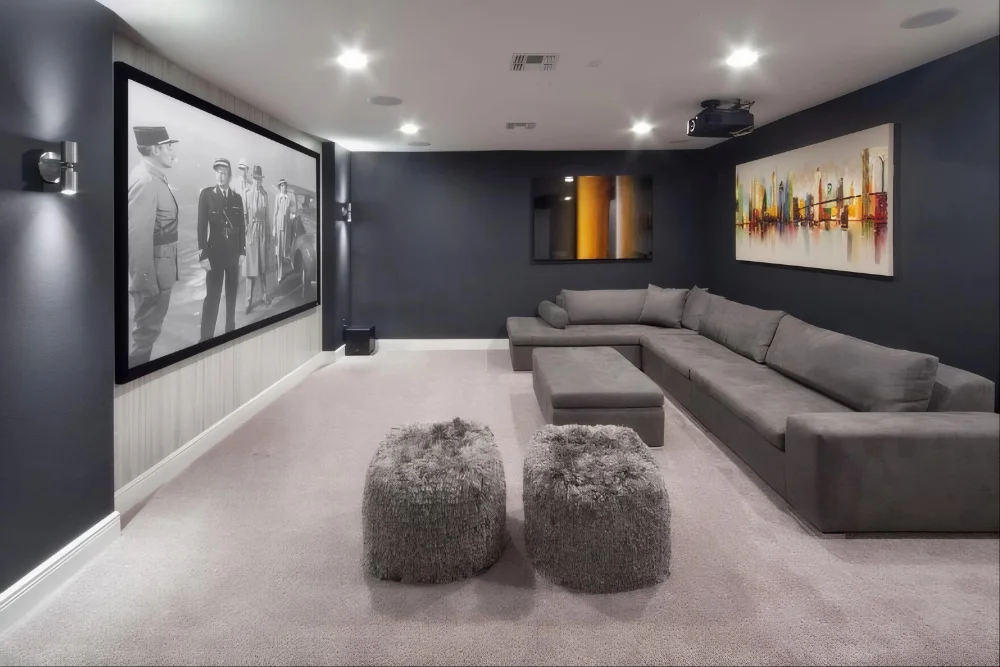 Media room painting in The Woodlands, TX